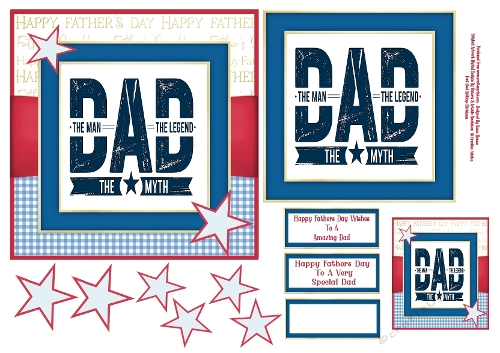 DAD, The Myth, The Man, The Legend - 6x6