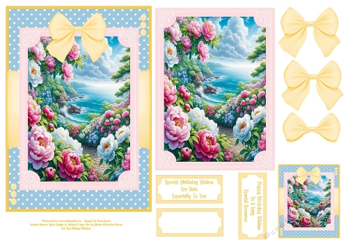 Beautiful Coastal Peonies - 5x7