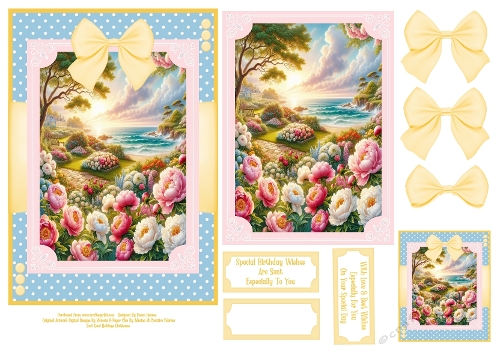 Beautiful Coastal Peonies - 5x7 3