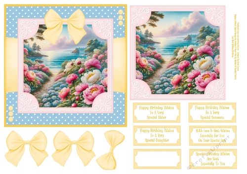 Beautiful Coastal Peonies - 6x6 3