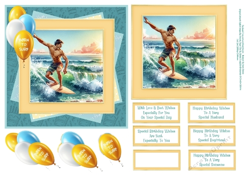 Born To Surf - 6x6 3