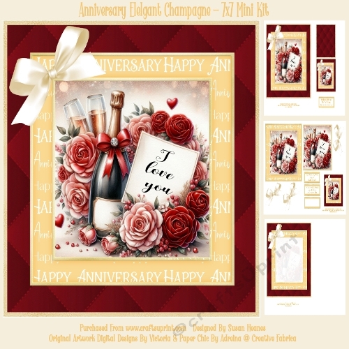 Anniversary Elegant Champagne - 7x7 Mini Kit
