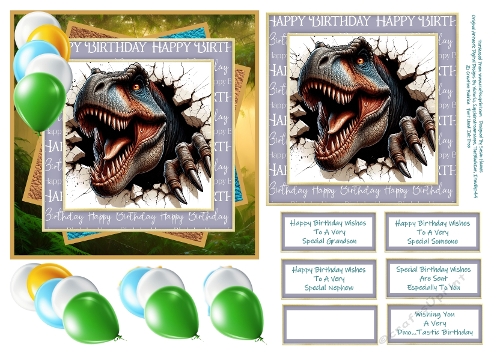 Wishing You A Dino...Tastic Birthday - 6x6 2