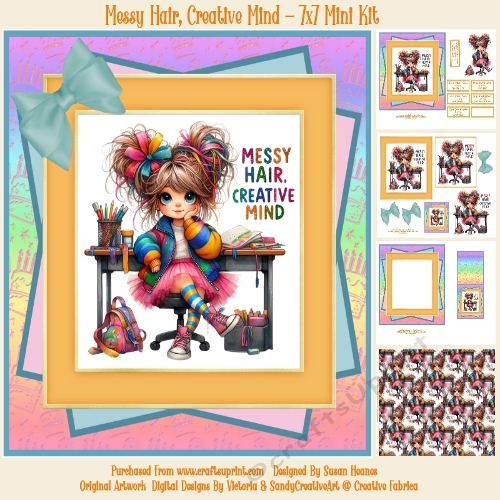 Messy Hair, Creative Mind - 7x7 Mini Kit