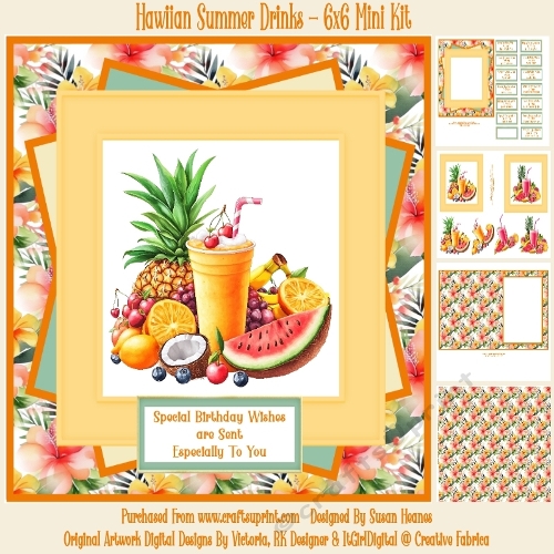 Hawaiian Tropical Drinks - 6x6 Mini Kit