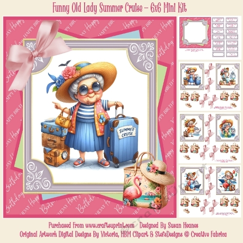 Funny Old Ladies Summer Cruise - 6x6 Mini Kit