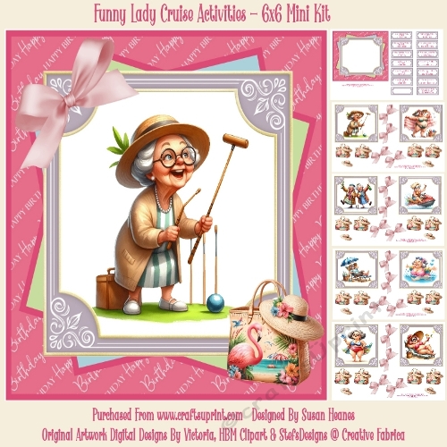 Funny Lady Cruise Activities - 6x6 Mini Kit