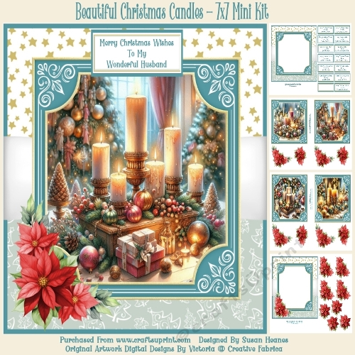 Beautiful Christmas Candles - 7x7 Mini Kit