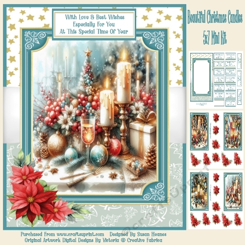 Beautiful Christmas Candles - 5x7 Mini Kit