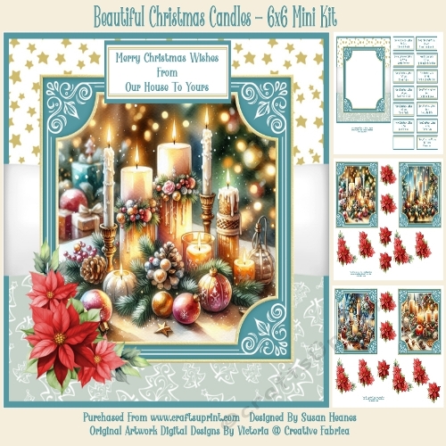 Beautiful Christmas Candles - 6x6 Mini Kit