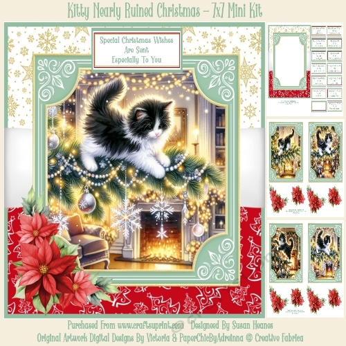 Kitty Nearly Ruined Christmas - 7x7 Mini Kit
