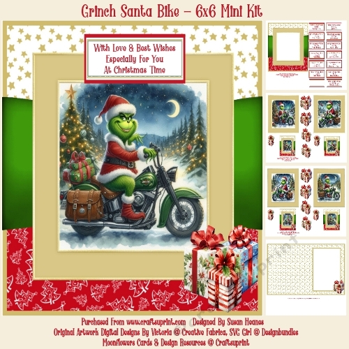 Grinch Santa Bike - 6x6 Mini Kit