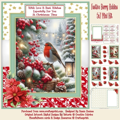 cup1408738_846 - Festive Berry Robins - 5x7 Mini Kit