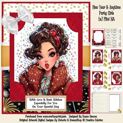New Year & Party Anytime Girls - 5x7 Mini Kit