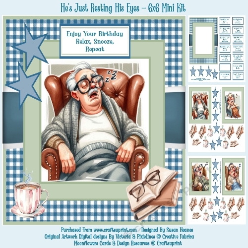 Hes Just Resting His Eyes - 6x6 Mini Kit