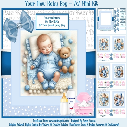 Your New Baby Boy - 7x7 Mini Kit