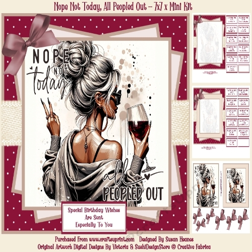cup1428795_846 - Nope, Not Today All Peopled Out - 7x7 Mini Kit