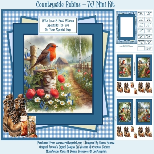 Countryside Robins - 7x7 Mini Kit
