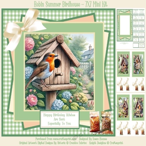 Robin Summer Birdhouse - 7x7 Mini Kit