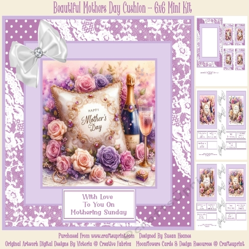 Beautiful Mothers Day Cushion - 6x6 Mini Kit