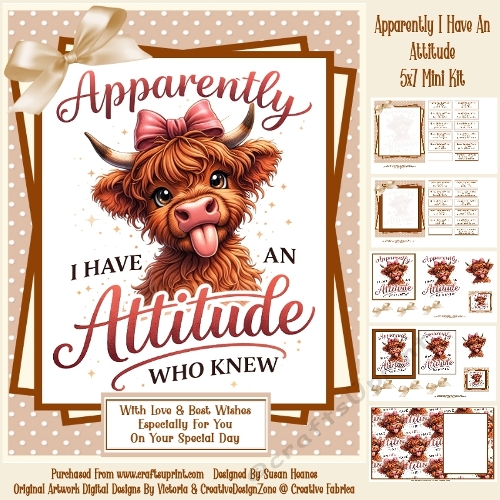cup1439122_846 - Apparently I Have An Attitude - 5x7 Mini Kit