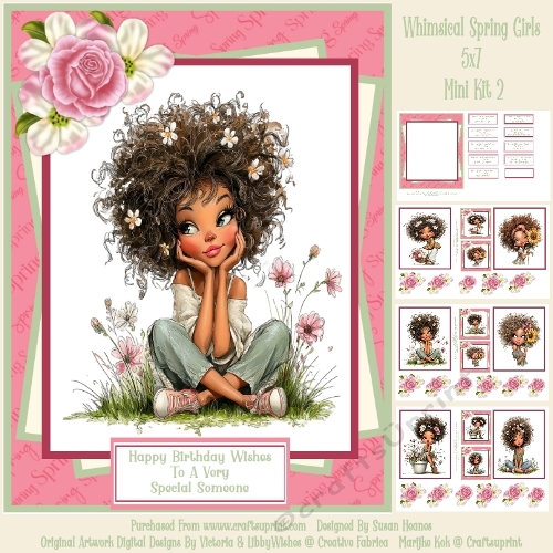 Whimsical Spring Girls - 5x7 Mini Kit 2