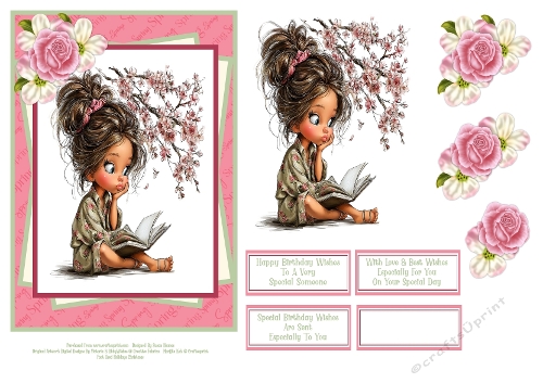 Whimsical Spring Girls - 5x7