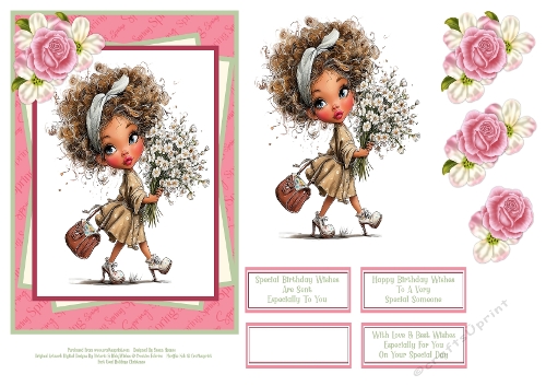 Whimsical Spring Girls - 5x7 2