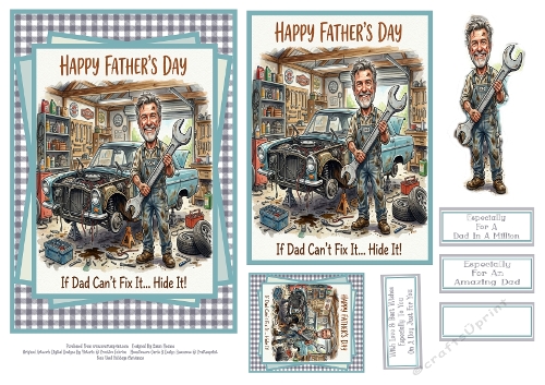 If Dad Cant Fix It...Hide It - 5x7
