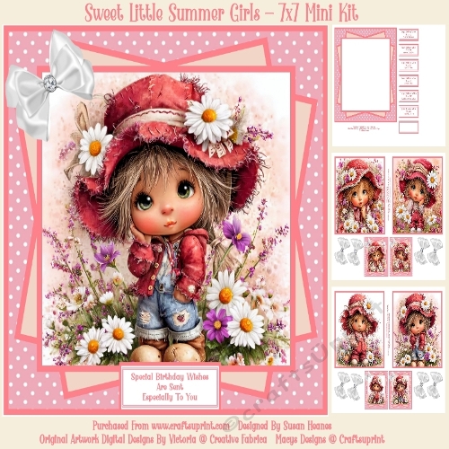cup1451821_846 - Sweet Little Summer Girls - 7x7 Mini Kit