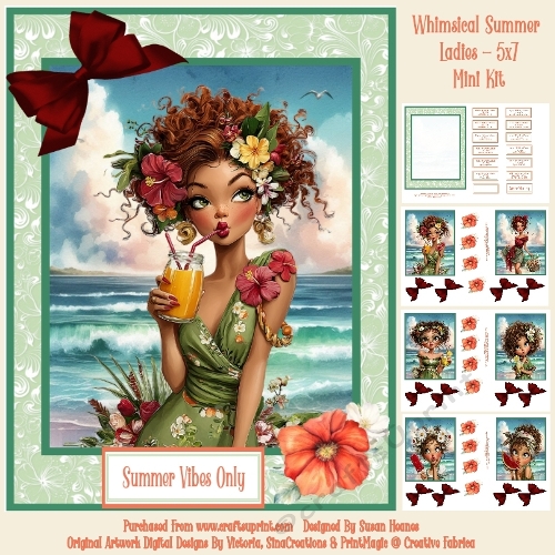 Whimsical Summer Ladies - 5x7 Mini Kit