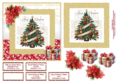 Vintage Christmas Tree - 6x6 