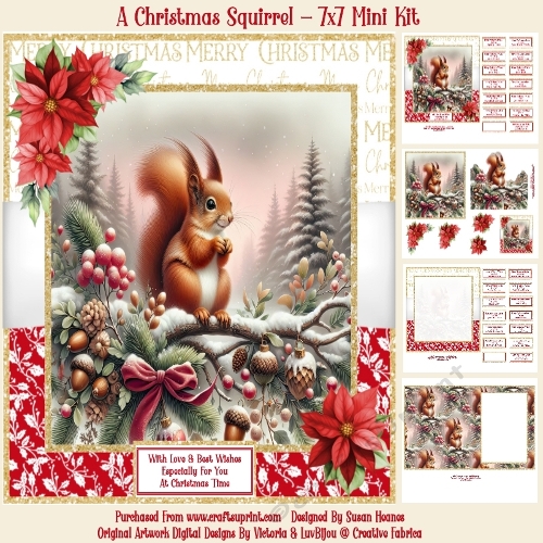 A Christmas Squirrel - 7x7 Mini Kit