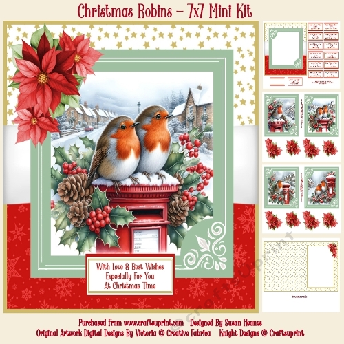 Christmas Robins - 7x7 Mini Kit