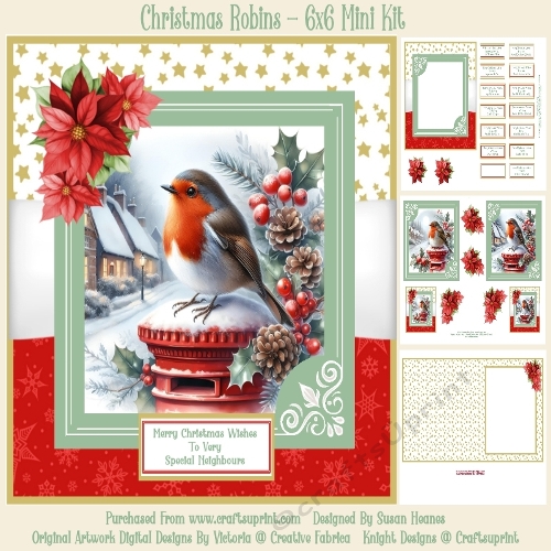 Christmas Robins - 6x6 Mini Kit