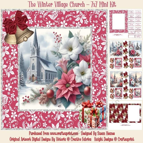 The Winter village Church - 7x7 Mini Kit