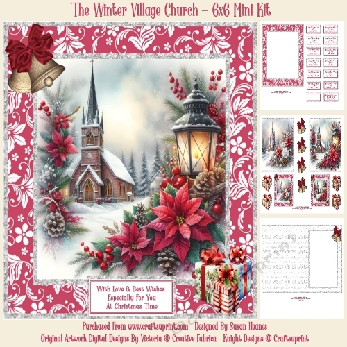 The Winter Village Church - 6x6 Mini Kit