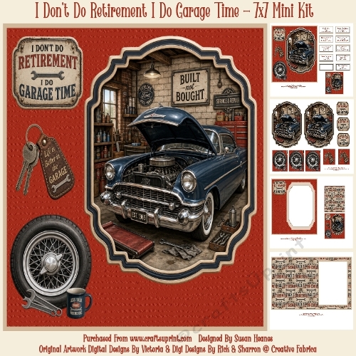 I Dont Do Retirement I Do Garage Time - 7x7 Mini Kit