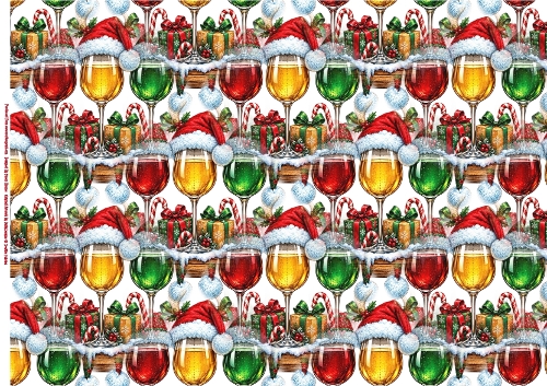 Christmas Wine Glasses - Paper