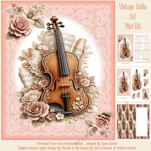Vintage Violin - 5x7 Mini Kit