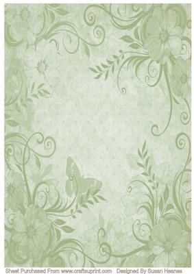 Green Swirls and Flowers