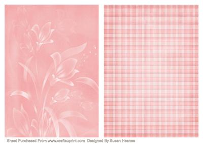 Pink Floral and Plaid Card Fronts