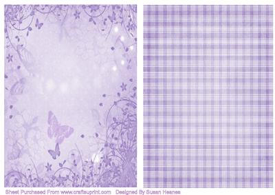 Purple Butterfly and Plaid Card Fronts