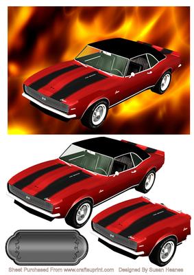 Fire Red Fast Car