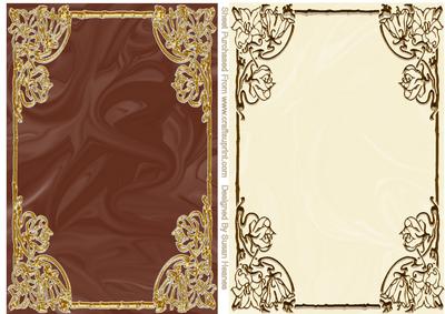 Chocolate and Cream Silk Card Fronts
