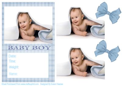 Baby Boy Birth Announcement