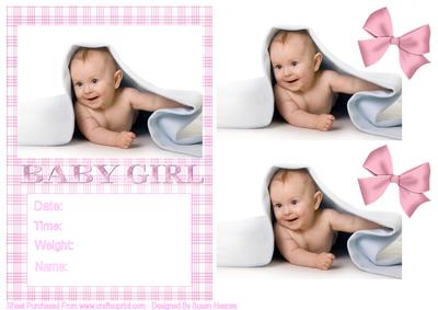Baby Girl Birth Announcement
