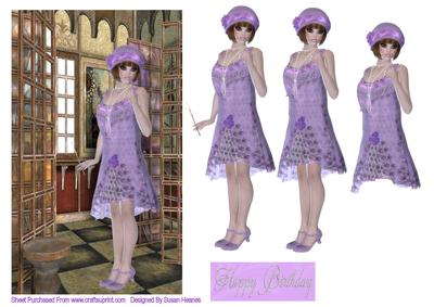 Art Deco Beauty in Lilac