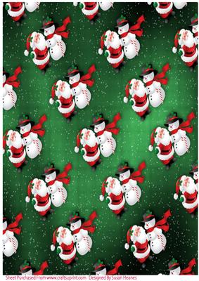 Santa Claus and Frosty the Snowman Paper