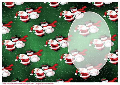 Santa Claus and Frosty the Snowman Insert